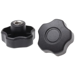 RS PRO Black Polypropylene Multiple Lobes Clamping Knob, M10 Threaded Hole, 50 mm Diameter, Stainless Steel Insert 702-7667