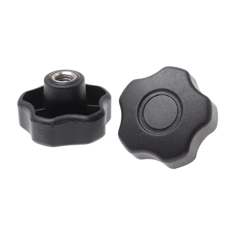 RS PRO Black Polypropylene Multiple Lobes Clamping Knob, M10 Threaded Hole, 50 mm Diameter, Stainless Steel Insert 702-7667