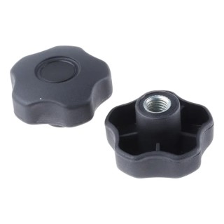 RS PRO Black Polypropylene Multiple Lobes Clamping Knob M12 Threaded Hole 60 mm Diameter 702-7614
