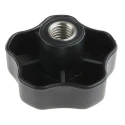 RS PRO Black Polypropylene Multiple Lobes Clamping Knob M12 Threaded Through Hole 702-7683