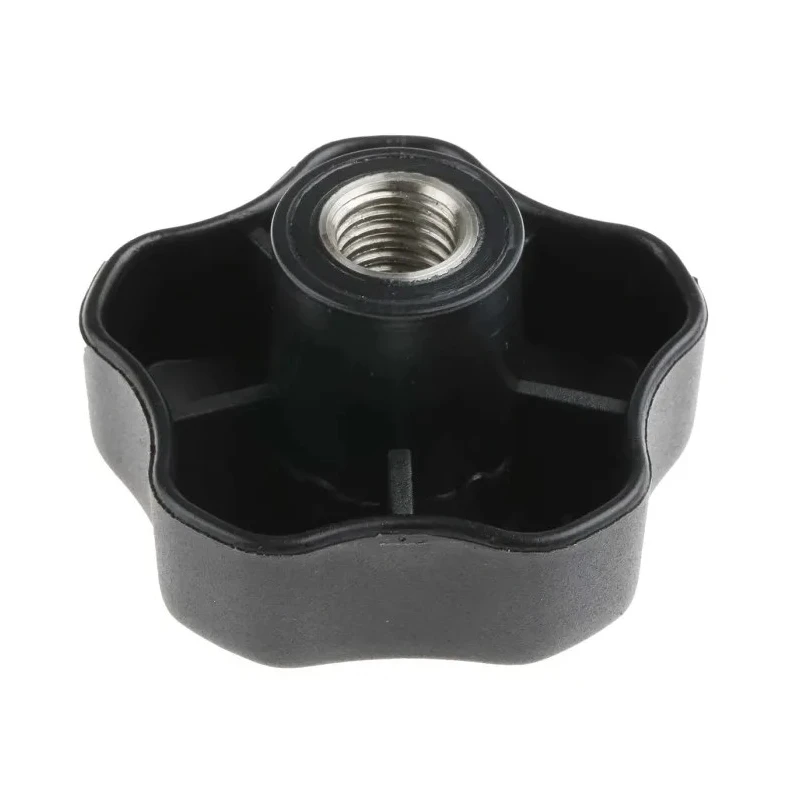 RS PRO Black Polypropylene Multiple Lobes Clamping Knob M12 Threaded Through Hole 702-7683