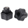 RS PRO Black Polypropylene Multiple Lobes Clamping Knob M6 Threaded Through Hole 702-7673