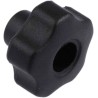 RS PRO Black Polypropylene Multiple Lobes Clamping Knob, M8 Threaded Through Hole 702-7677