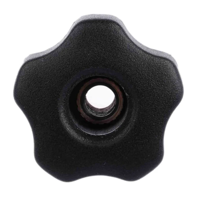 RS PRO Black Polypropylene Multiple Lobes Clamping Knob, M8 Threaded Through Hole 702-7677