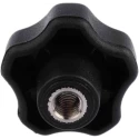 RS PRO Black Polypropylene Multiple Lobes Clamping Knob, M8 Threaded Through Hole 702-7677