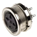 Amphenol Industrial C 091 D 3 Pole Straight M16 DIN Socket Panel Mount 5A 300 V ac dc IP67 C091-31N003-1002