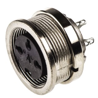Amphenol Industrial C 091 D 3 Pole Straight M16 DIN Socket Panel Mount 5A 300 V ac dc IP67 C091-31N003-1002
