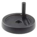 RS PRO Black Thermoplastic Hand Wheel, 150 mm Diameter, Fold Away Revolving Handle, Steel Insert 702-7841