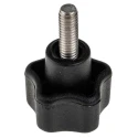 RS PRO Black Polypropylene Multiple Lobes Clamping Knob, M6 Thread Size, 15mm Thread Length, 28 mm Diameter 702-7627
