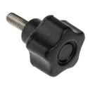 RS PRO Black Polypropylene Multiple Lobes Clamping Knob, M6 Thread Size, 15mm Thread Length, 28 mm Diameter 702-7627