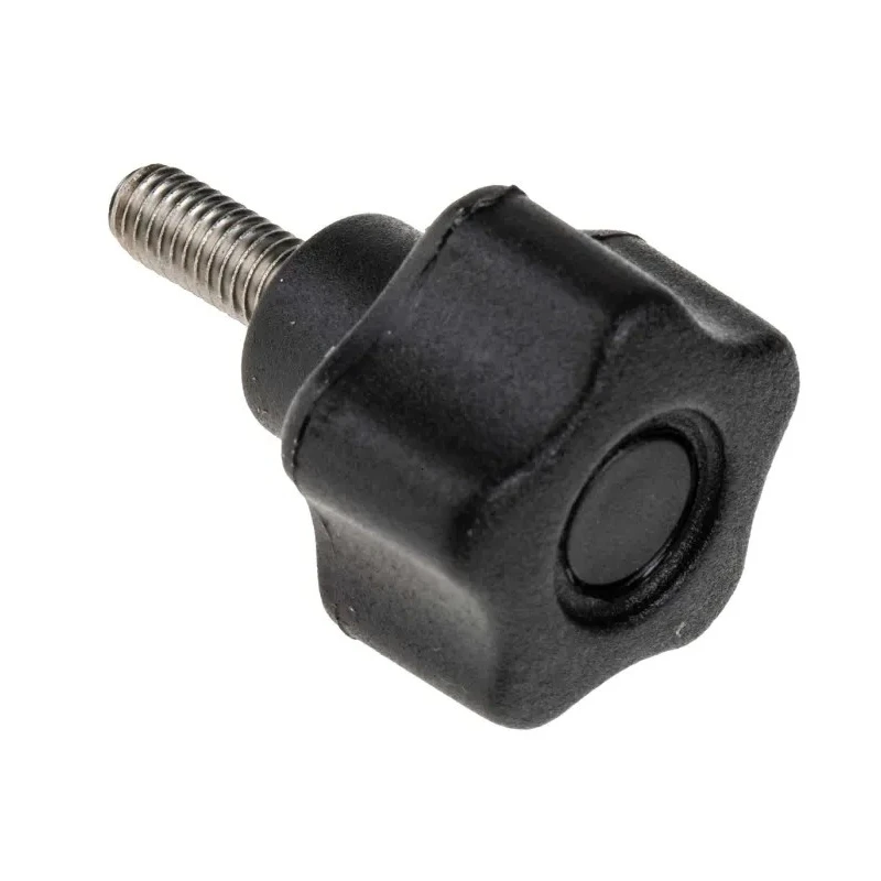 RS PRO Black Polypropylene Multiple Lobes Clamping Knob, M6 Thread Size, 15mm Thread Length, 28 mm Diameter 702-7627