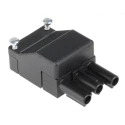Wieland ST18 Series 3-Pole Male Screw Cable Connector, 250V, 16A, IP20, Black 
