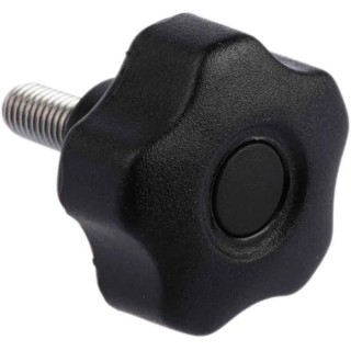 RS PRO Black Polypropylene Multiple Lobes Clamping Knob, M8 Threaded Stud, 40 mm Diameter 702-7633