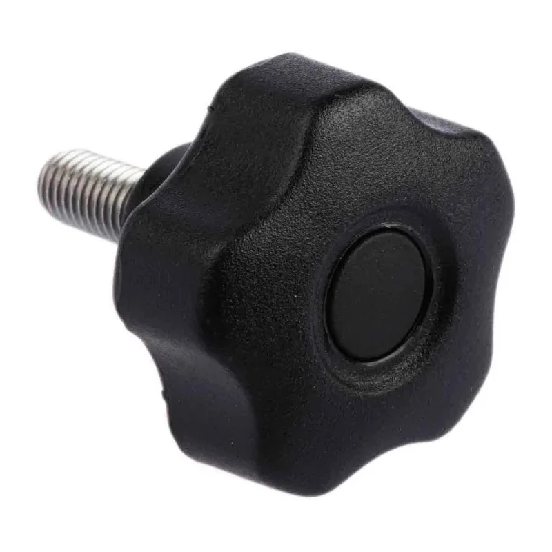 RS PRO Black Polypropylene Multiple Lobes Clamping Knob, M8 Threaded Stud, 40 mm Diameter 702-7633