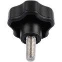RS PRO Black Polypropylene Multiple Lobes Clamping Knob, M8 Threaded Stud, 40 mm Diameter 702-7633