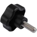 RS PRO Black Polypropylene Multiple Lobes Clamping Knob, M8 Threaded Stud, 40 mm Diameter 702-7633