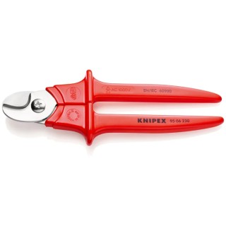 Knipex Flush Cable Cutter 230mm VDE/1000V Approved Surgical Steel Handles Plastic 95 06 230