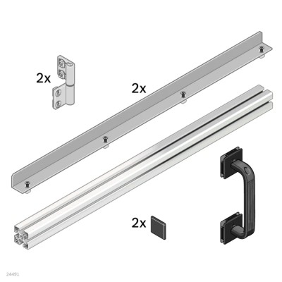 Bosch Rexroth Safety Door EcoSafe Aluminium 1.8 m Height 1 m Width 3842523166