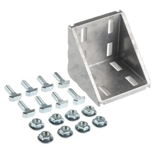 Bosch Rexroth M8 Die Cast Aluminium Angle Bracket Connecting Component for 90 mm Strut Profile Groove Size 10 mm 3842523578