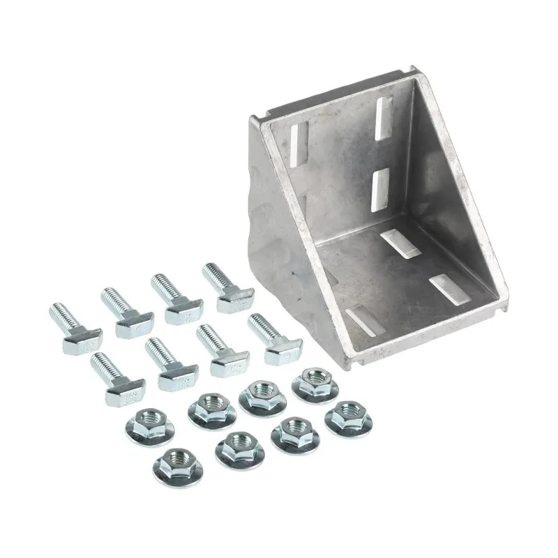 Bosch Rexroth M8 Die Cast Aluminium Angle Bracket Connecting Component for 90 mm Strut Profile Groove Size 10 mm 3842523578