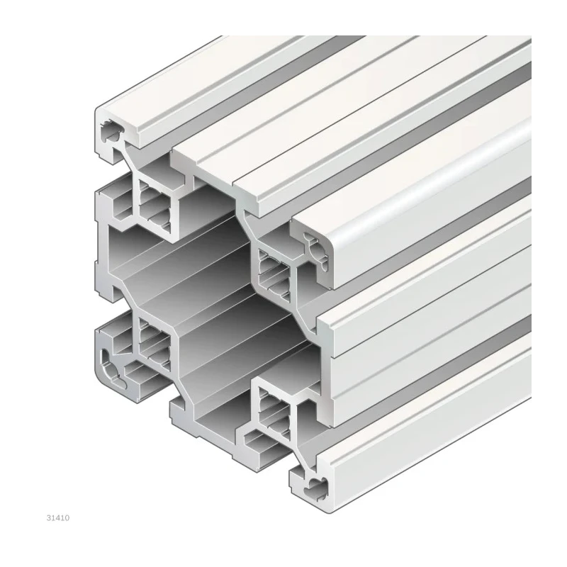 Bosch Rexroth Silver Aluminium Strut Profile 80 x 80 mm 10 mm Groove 3 m Length Series MGE 13.2 3842993133/3000