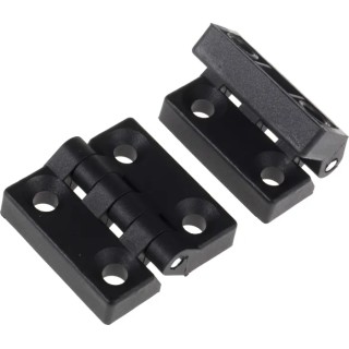 RS PRO Matt Black Nylon Butt Hinge with Knuckle Pin, No Chirality, Screw Fixing, 48 mm x 48 mm x 10.5 mm 702-7838