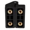 RS PRO Black Powder Coated Nylon Butt Hinge with Knuckle Pin, Screw Fixing, 54 mm x 44 mm x 30 mm 702-7844