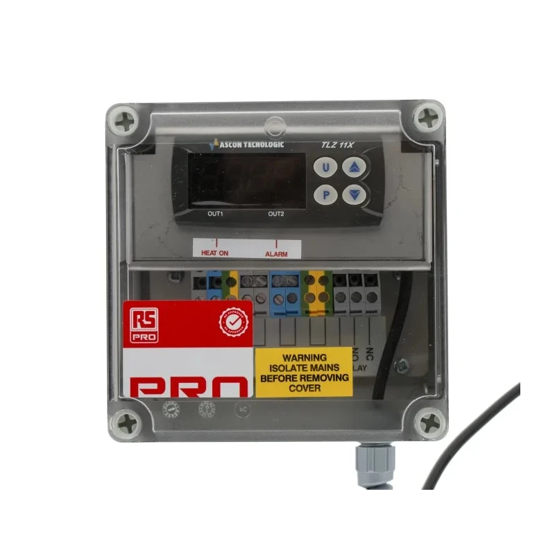 RS PRO Trace Heating Thermostat, 75 mm x 200 mm x 150 mm, Operating Temperature -50 °C to 150 °C, IP66 Rated, 16 A 703-3202