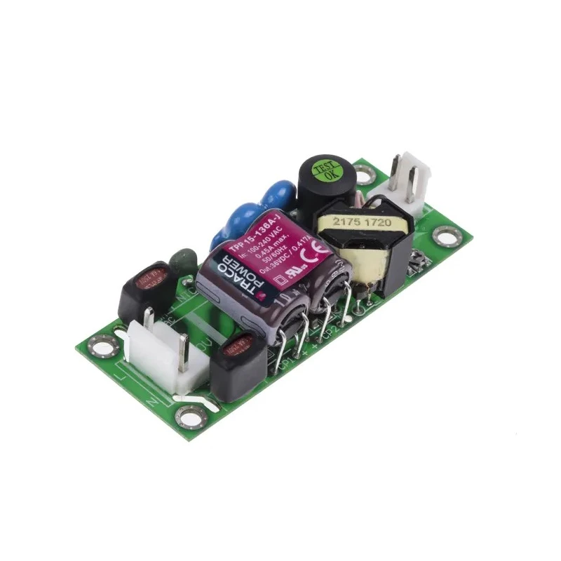 TRACOPOWER Switching Power Supply, Chassis Mount, 15W Power, 36V DC Output, 410mA Current, 85°C Max Operating TPP 15-136A-J