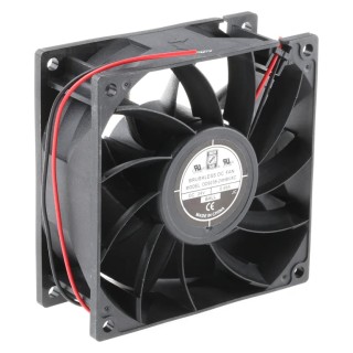 RS PRO Axial Fan, 24V DC, 229.4 m³/h Airflow, 16 W Power, 700 mA Max Current, IP44 Rated, 92.5 x 92.5 x 38 mm Frame Size IP44