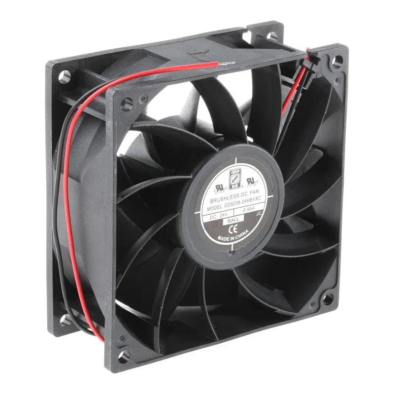RS PRO Axial Fan, 24V DC, 229.4 m³/h Airflow, 16 W Power, 700 mA Max Current, IP44 Rated, 92.5 x 92.5 x 38 mm Frame Size IP44