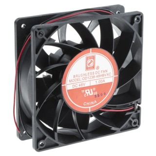 RS PRO Axial Fan, 48V DC, 48W, 383.9 m³/h Air Flow, 5000 RPM Ball Bearing, 120 mm Square Frame 703-3476