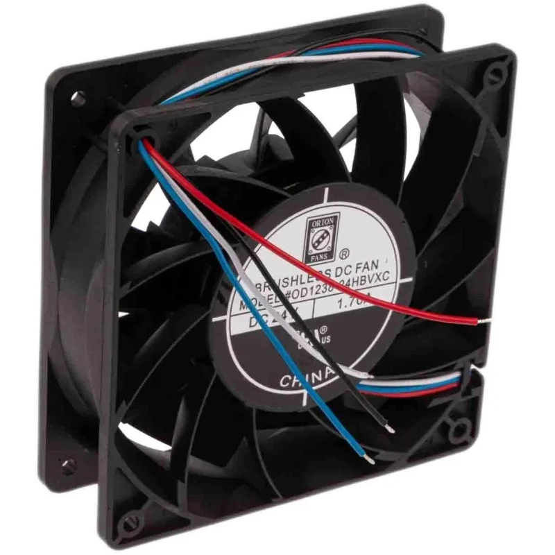 RS PRO Axial Fan 24V DC 383.9 m³/h 40.8W 1.7A Max 120mm Square Frame 38mm Depth 703-3473