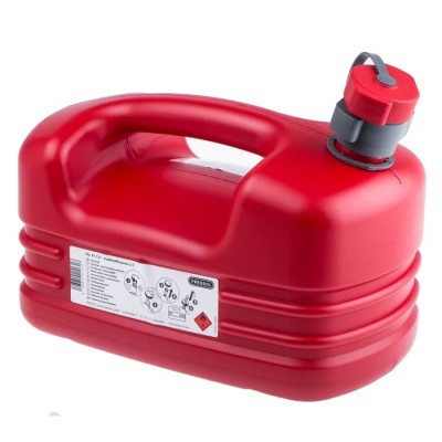 RS PRO High Density Polyethylene Fuel Can 5L Capacity Lightweight Jerry Can with Flexible Spout 703-1095