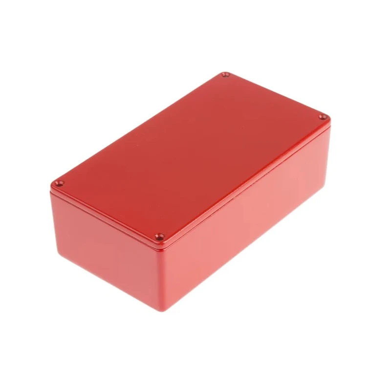 RS PRO Red Lid Die Cast Aluminium Enclosure, IP54, 39.8 mm x 120 mm x 65.5 mm 158-5311