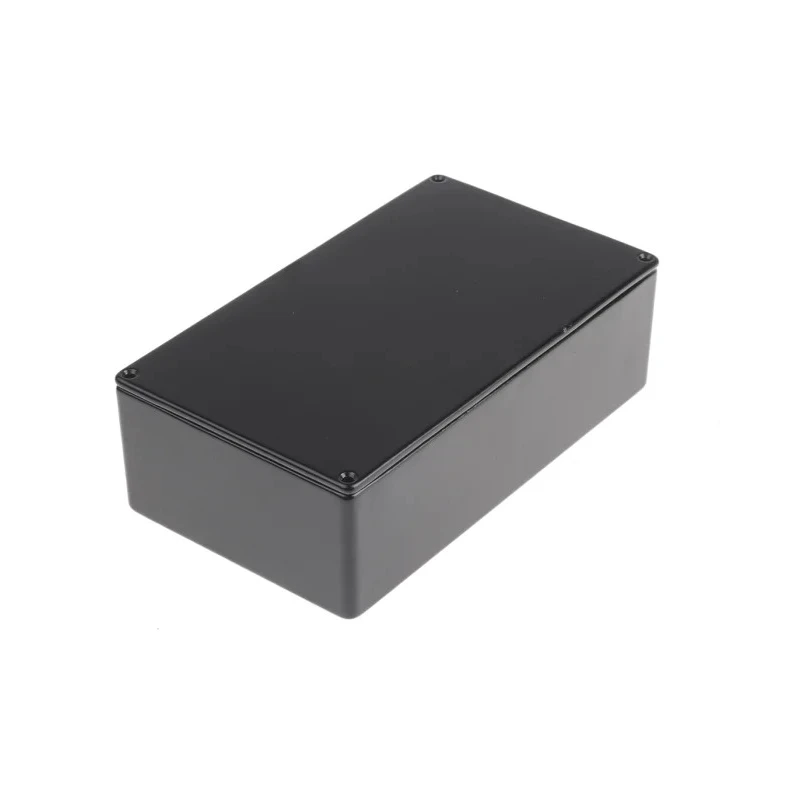 RS PRO Black Black Lid Die Cast Aluminium Enclosure IP54 39.8mm x 120mm x 65.5mm IP54