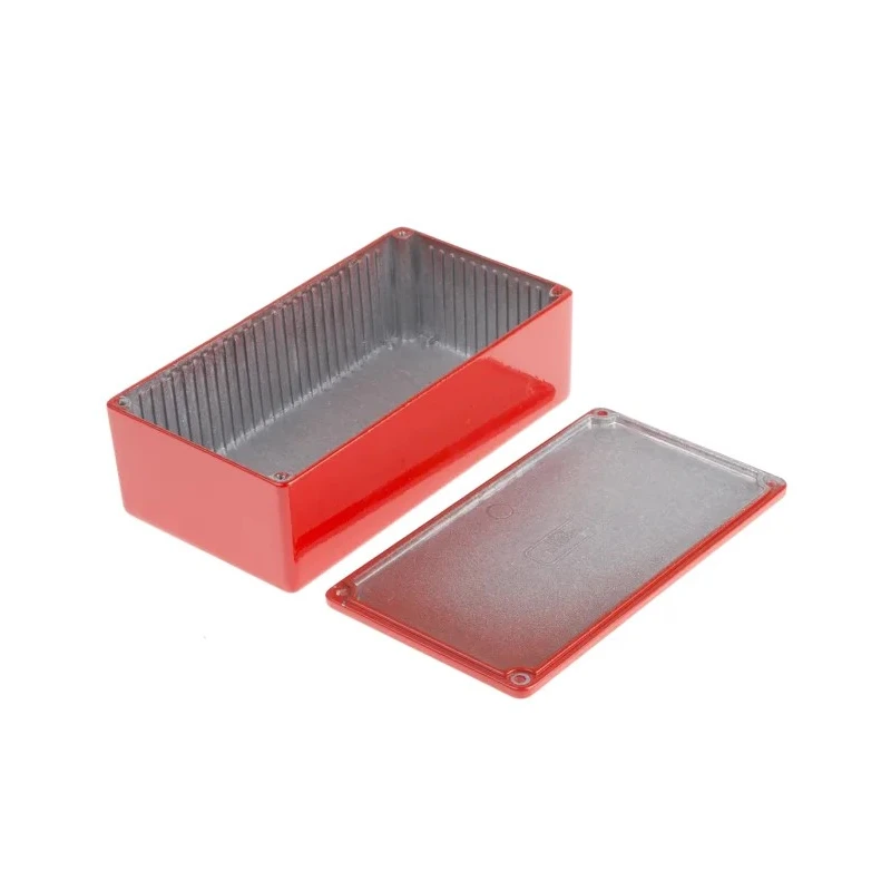 RS PRO Red Lid Die Cast Aluminium Enclosure IP54 30.5 mm x 112 mm x 62 mm 158-5308