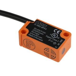 ifm electronic Block Inductive Proximity Sensor PNP 36 V DC 200mA 2 mm Detection IS5001
