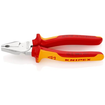 Knipex Combination Plier 180mm Overall, Comfort Grip Insulated, VDE/1000V Approved, Model 02 06 180