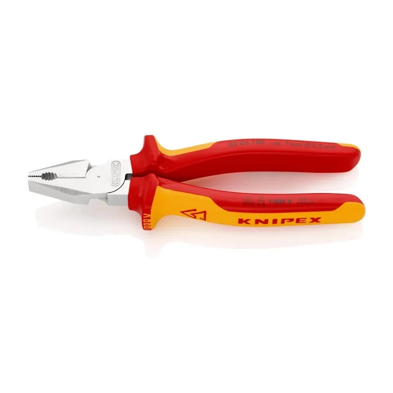Knipex Combination Plier 180mm Overall, Comfort Grip Insulated, VDE/1000V Approved, Model 02 06 180