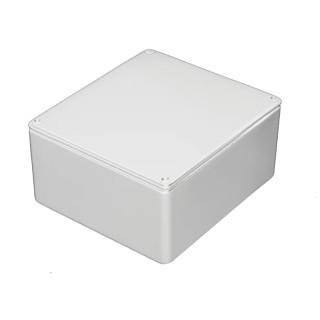RS PRO White Lid Die Cast Aluminium Enclosure IP54, 61 mm x 121 mm x 95 mm IP54