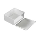 RS PRO White Lid Die Cast Aluminium Enclosure IP54, 61 mm x 121 mm x 95 mm IP54