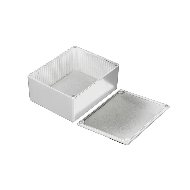 RS PRO White Lid Die Cast Aluminium Enclosure IP54, 61 mm x 121 mm x 95 mm IP54