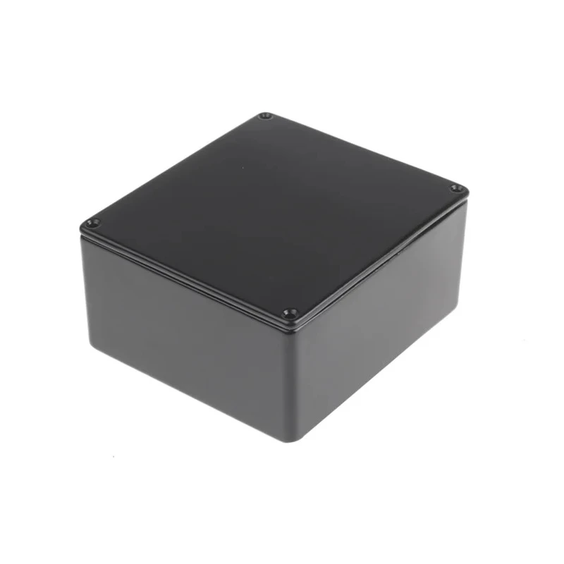RS PRO Black Lid Die Cast Aluminium Enclosure IP54 61 mm x 121 mm x 95 mm IP54