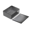 RS PRO Black Lid Die Cast Aluminium Enclosure IP54 61 mm x 121 mm x 95 mm IP54