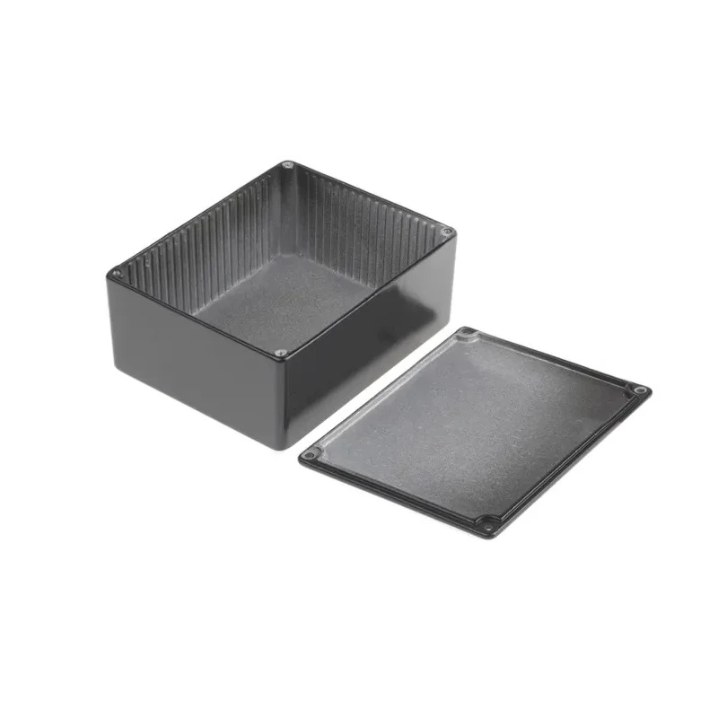 RS PRO Black Lid Die Cast Aluminium Enclosure IP54 61 mm x 121 mm x 95 mm IP54