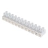 RS PRO Non-Fused Terminal Block 12-Way 14AWG Wire 6A Screw 400V Polypropylene Brass Contacts 703-3814