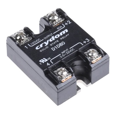 Crydom 1-DC Series Solid State Relay Surface Mount 80A Load Current 100V Load Voltage 3.5-32V Control D1D80
