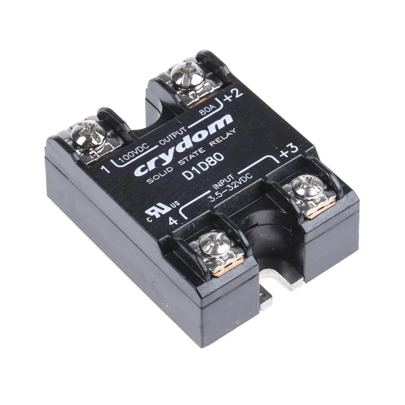 Crydom 1-DC Series Solid State Relay Surface Mount 80A Load Current 100V Load Voltage 3.5-32V Control D1D80