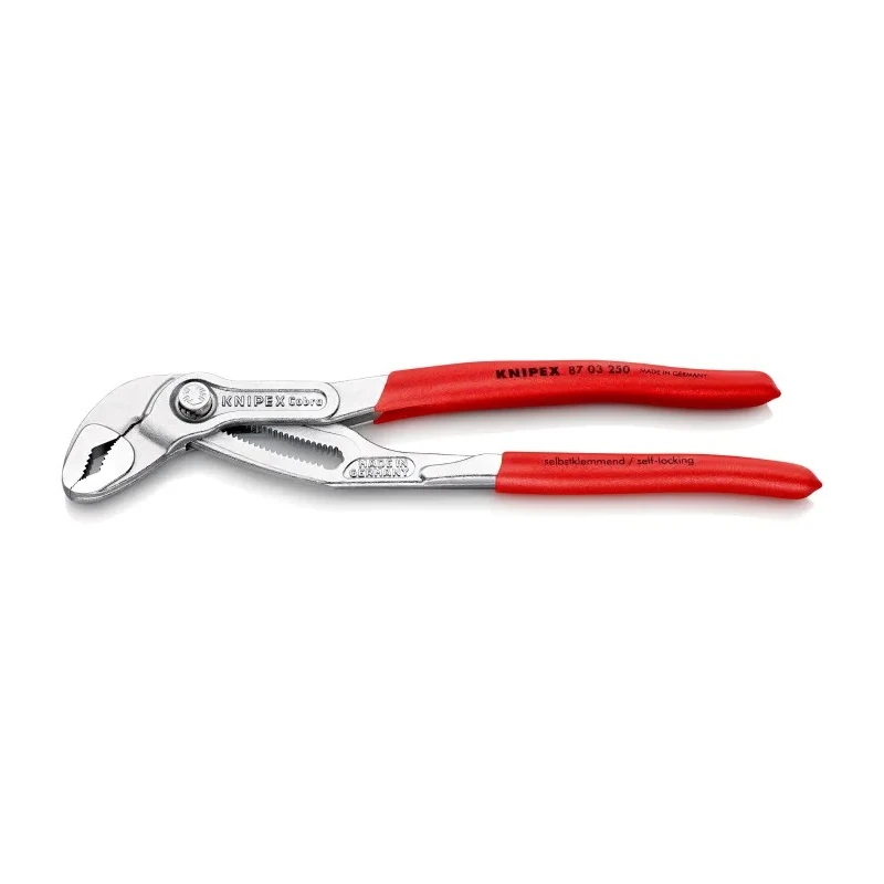 Knipex Cobra® Water Pump Plier Non-Slip Plastic Coated Handle Chrome Vanadium Steel 250mm 46mm Jaw 87 03 250
